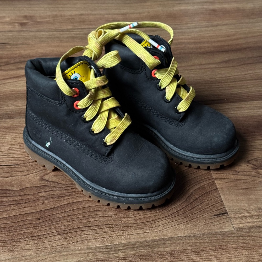 Timberland SpongeBob toddler boots size 7